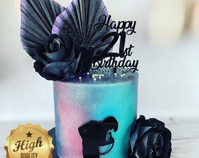 Customizable Singer Cake Topper – Laser Cut Recycled Acrylic, Bespoke Design