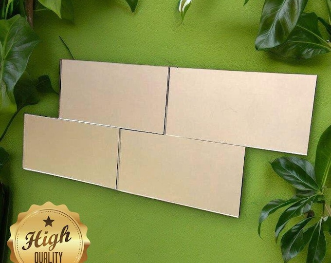 Unique Rectangular Acrylic Crafting Sets, Packs of Ten in Custom Colors & Woods