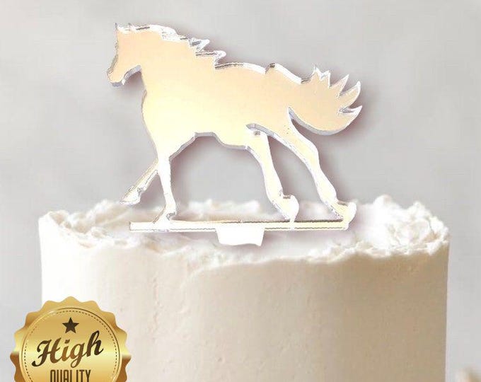 Cantering Horse Shaped Cake Toppers & Cup Cake Toppers - Several Colour Options Available, Any Bespoke Style Made