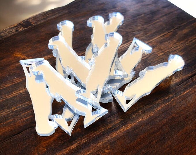Meerkat Acrylic Crafting Mirrors: Custom Colors & Sizes, Pack of 10