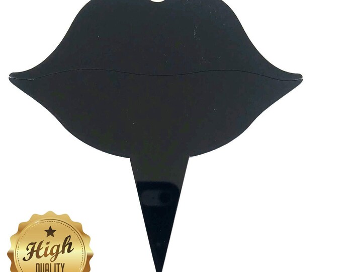 Acrylic Lips Cake Toppers in Multiple Sizes & Colors - Eco-Friendly Cupcake Decorations - Custom Designs Available