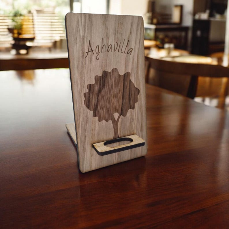 Custom Engraved Mobile Phone Stand: Acrylic Desk Accessory image 2