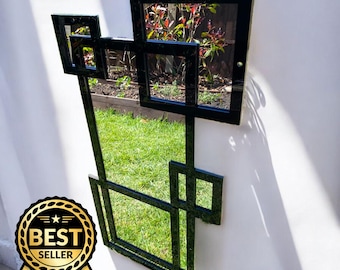 Customizable Square Garden Mirror: Shatterproof Acrylic, Handmade in Kent