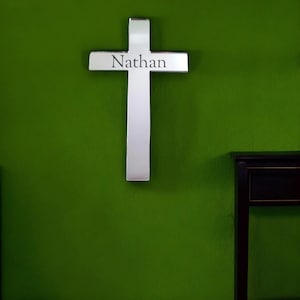 Christian & Catholic Cross Shaped Mirrors - Custom Sizes, Colours, Engraving Services Sizes up to 40cm