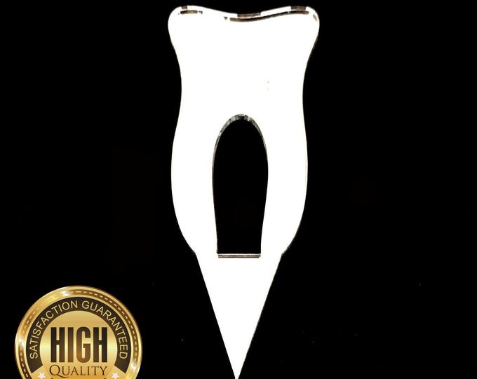 Unique Custom Tooth Shaped Cake Toppers & Cup Cake Toppers - Various Colours, Recycled Acrylic, Bespoke Designs, Crafting Made Easy