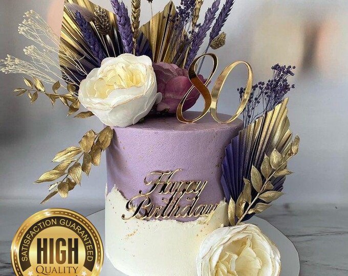 Personalised Acrylic Cake Toppers - Customized Birthday Designs in Various Colors, Fonts & Styles - Handmade in the UK - Reusable -
