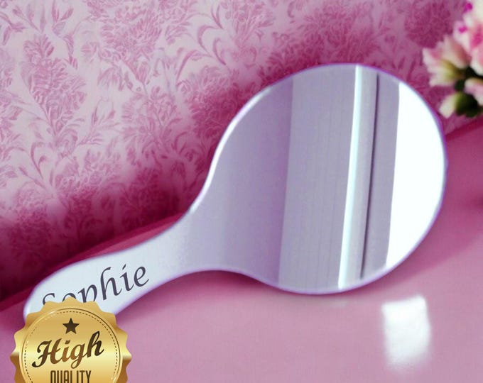Customizable Oval Acrylic Hand Held Mirror with Safety Features