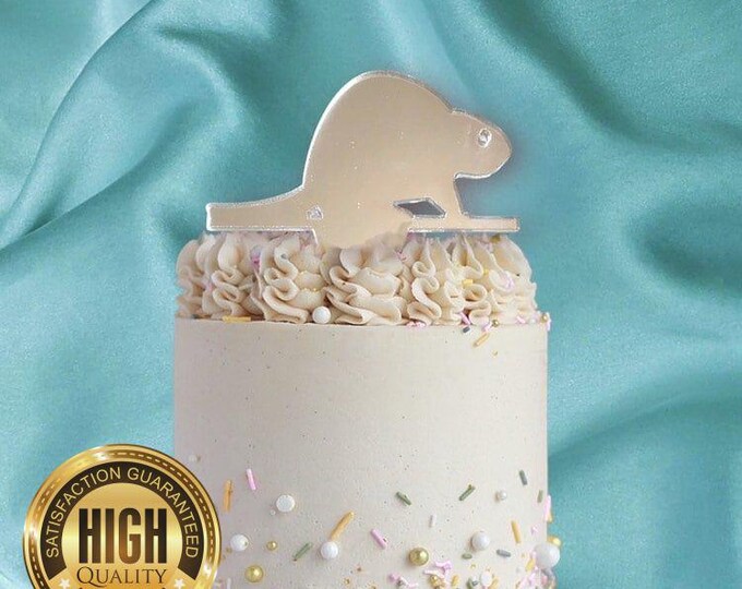 Beaver Shaped Cake Toppers & Cup Cake Toppers - Several Colour Options Available, Any Bespoke Style Made