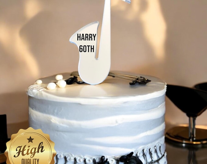 Saxaphone Shaped Cake Toppers & Cup Cake Toppers - Several Colour Options Available, Any Bespoke Style Made, Crafting Customised