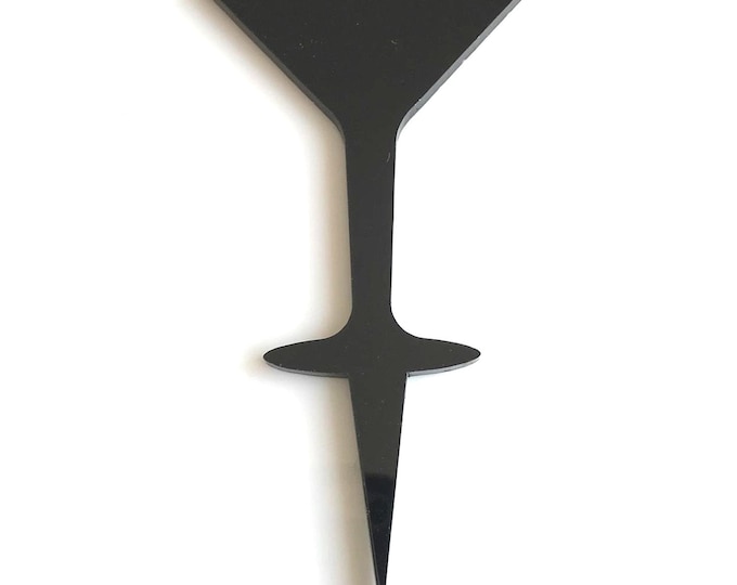 Martini Glass Cake Toppers: Custom Acrylic Cupcake Decorations