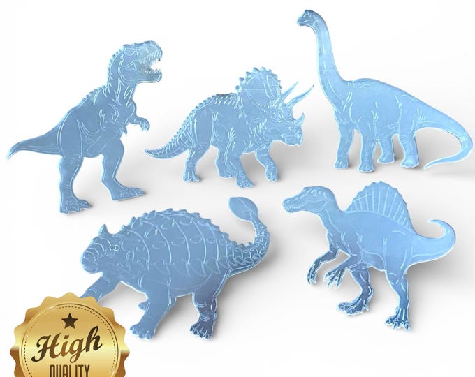 Custom Acrylic Dinousaur Mirrors, T-Rex Triceratops Brachiosaurus Spinosaurus Ankylosaurus