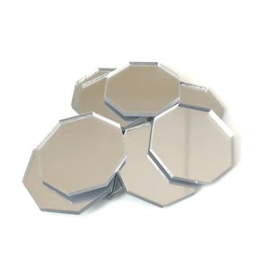 Octagon Shaped Crafting Sets of 10 (Many Colours / Sizes, Personalised Engraving, 2m Holes for Jewellery or hoops for invites)