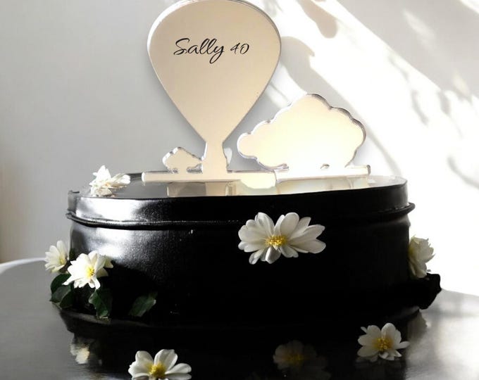 Hot Air Balloon Cake Toppers - Custom Colours, Bespoke Styles Made, Engraving Services