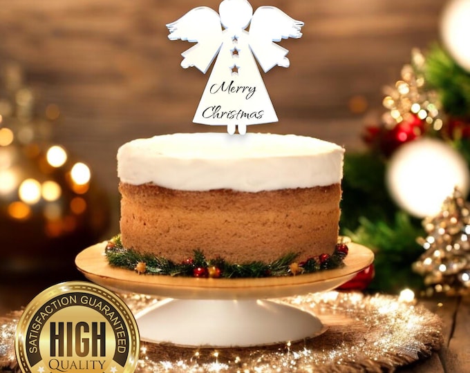 Angel Christmas Cake Toppers - Custom Colours, Sizes, Shapes, Engraving, Crafting Emblems