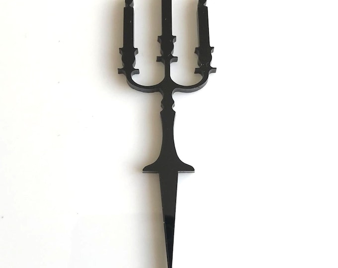 Candelabra Cake Topper: Custom Acrylic Cupcake Toppers