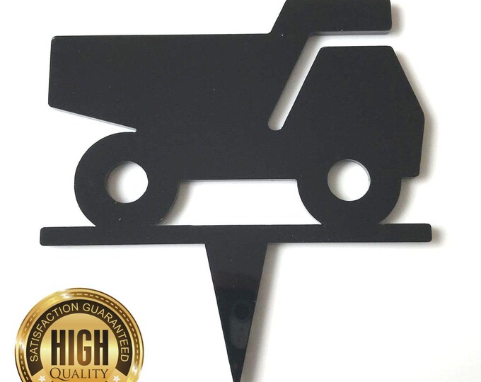 Crafting Custom Dumper Truck Cake Toppers - Various Colour Options, Bespoke Styles Available, Recycled Acrylic, Environmentally Friendly