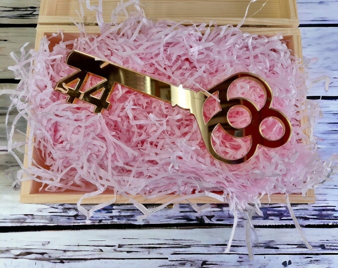 Custom Age Mirror Key, Personalized Birthday Gift, Acrylic Decor