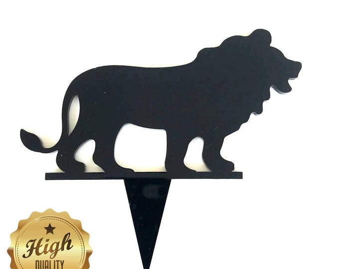 Custom Lion Cake Topper – Recycled Acrylic, Bespoke Design