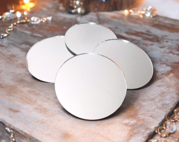 Circle Acrylic Mirror Tiles: Crafting Mosaic Supplies, Custom Colors & Sizes