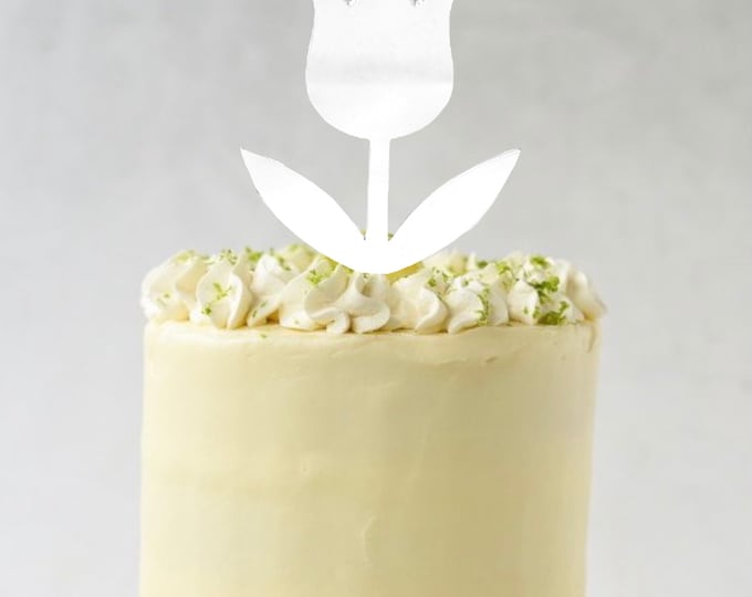 Flower Cake Topper: Bespoke Acrylic Decoration