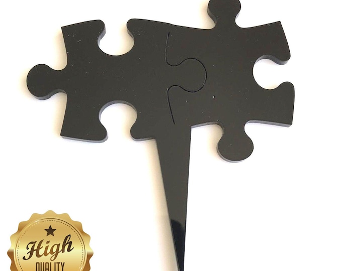 Jigsaw Cake Toppers & Cup Cake Toppers - Several Colour Options Available, Any Bespoke Style Made, Crafting Customised