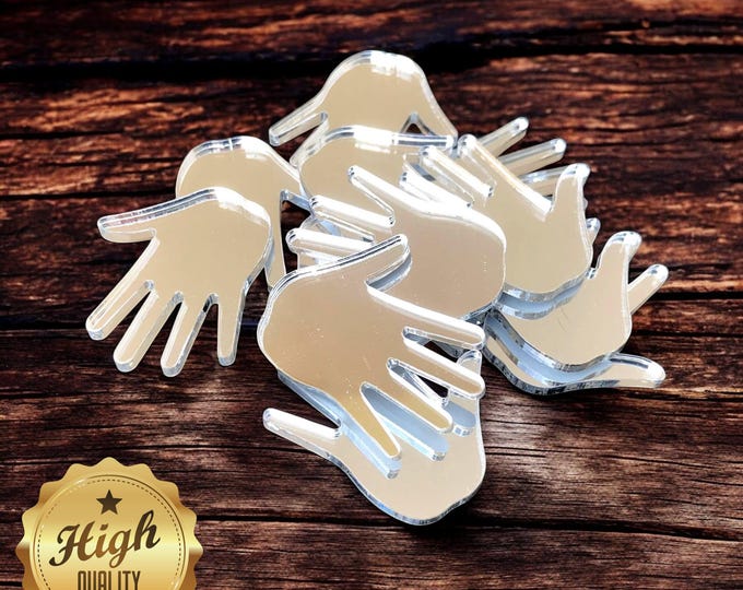 Acrylic Hand Crafting Shapes: Custom Colors, Sizes, Pack of 10