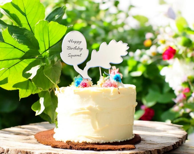 Acorn Cake Toppers: Custom Acrylic Cupcake Decorations