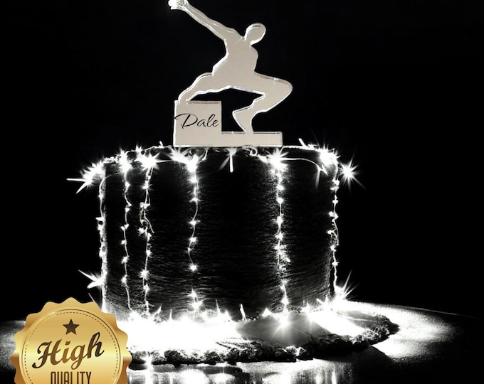 Parkour, Free running Cake Toppers - Custom Colours, Sizes and Engraving Services