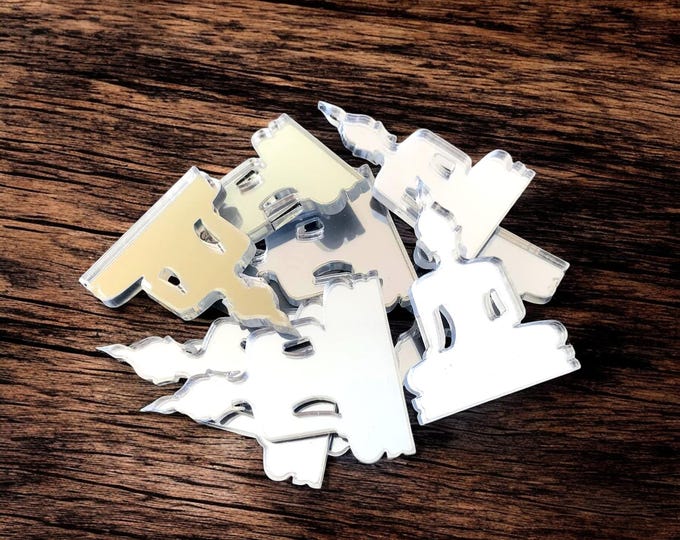 Buddha Acrylic Crafting Mirrors: Custom Colors & Sizes, Pack of 10