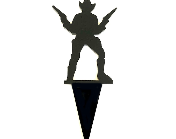 Cowboy Acrylic Cake Topper: Bespoke Western Party Decor