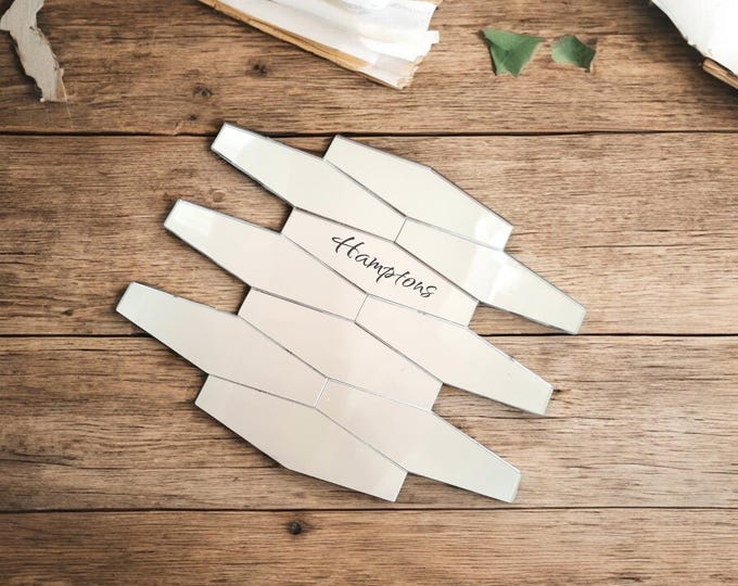 Hexagonal Acrylic Crafting Mirrors: Custom Colors & Sizes, 10 Pack