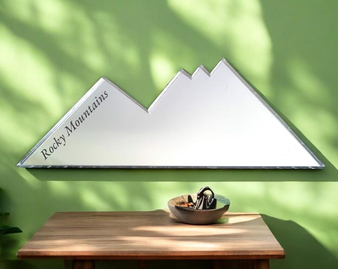 Mountain Range Shaped Mirrors, Custom Colours, Sizes, Shapes, Sizes up to 40cm