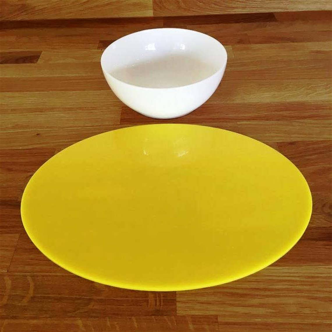 Oval Placemats or Placemats & Coasters in Yellow Gloss Etsy