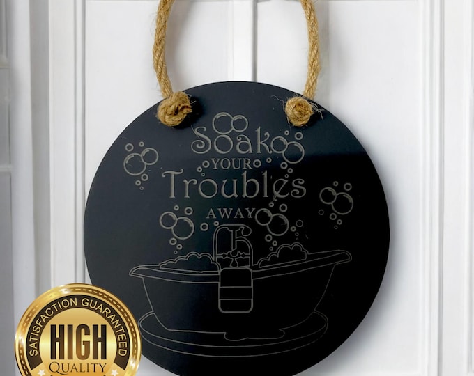 Round Bathroom Signs, Custom Colours, Sizes, Shapes, Engraving Services