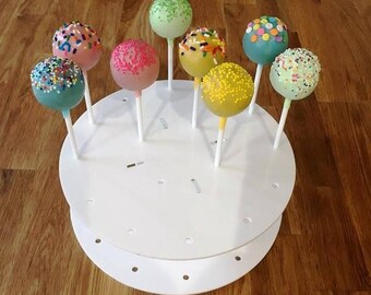 Round White Gloss Acrylic Cake Pop Stands - 21cm 8" Diameter (16 cakepops) or 30cm 12" Diameter (32 cakepops), Bespoke Stands Made