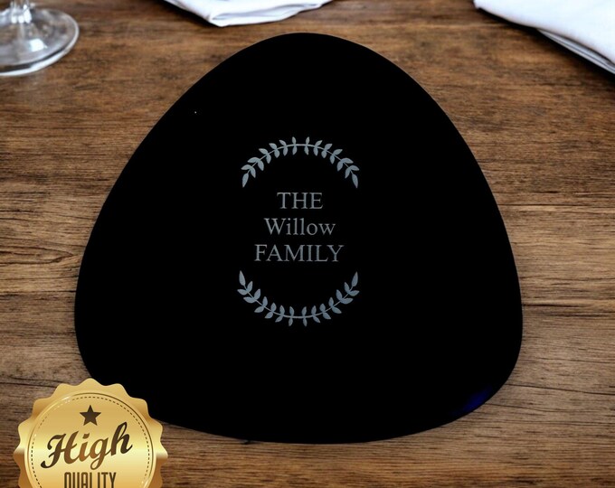 Pebble Placemats & Coasters - Matt and Gloss Finish Colours, Custom Sizes, Shapes, Colours, Engraved or Plain