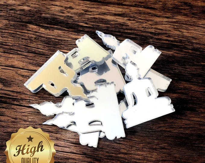 Buddha Acrylic Crafting Mirrors: Custom Colors & Sizes, Pack of 10