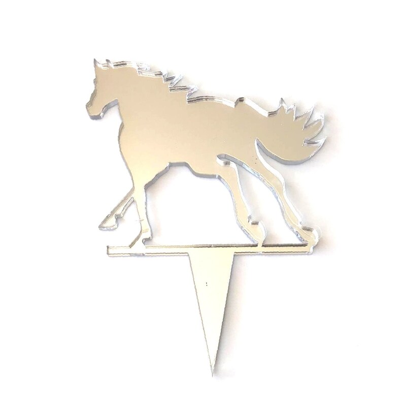 Several Colour Options Available Cantering Horse Shaped Cake Toppers /& Cup Cake Toppers