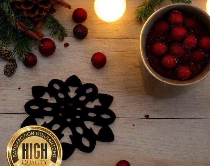 Snowflake Shaped Coasters, Custom Clear, Gloss & Matt Finish Colours, Sizes, Shapes