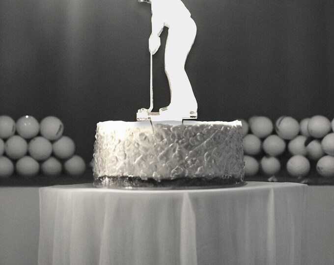 Golfer Shaped Birthday Cake Toppers & Embelishments - Custom Colours, Sizes, Shapes and Engraving Services