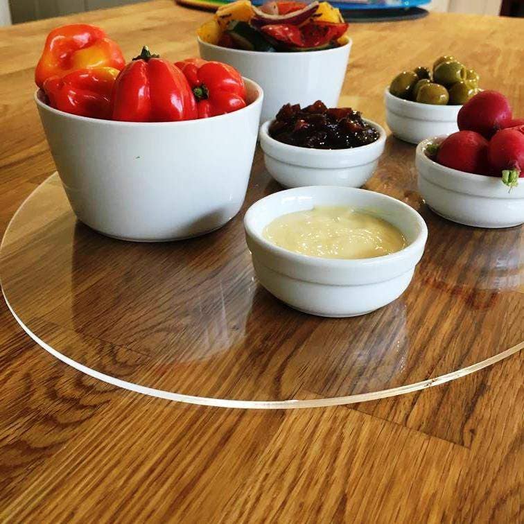 Oval Large Placemats / Serving Mats / Table Protectors Clear Gloss