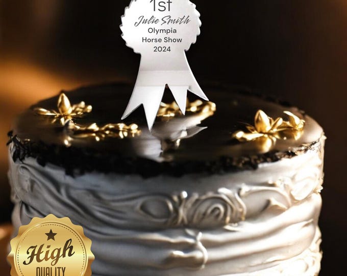 Rosette Shaped Cake Toppers & Cup Cake Toppers - Several Colour Options Available, Any Bespoke Style Made, Crafting Customised