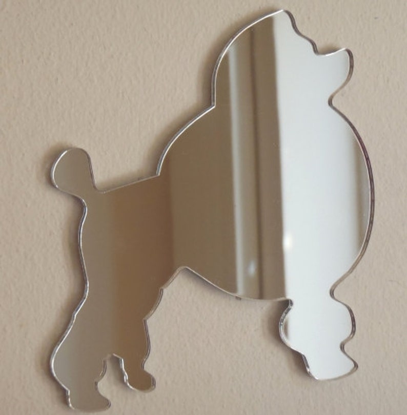 Miroirs en forme de caniche, formes sur mesure image 2