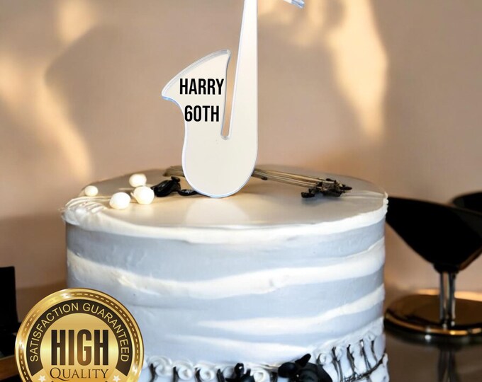 Saxaphone Shaped Cake Toppers & Cup Cake Toppers - Several Colour Options Available, Any Bespoke Style Made, Crafting Customised