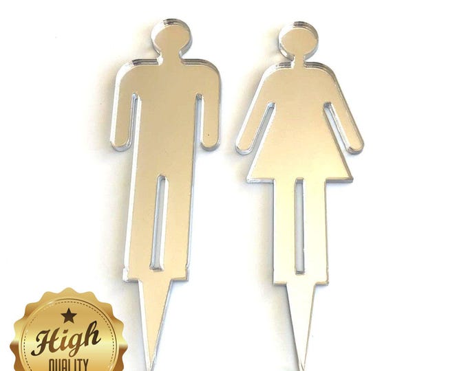 Custom Acrylic Cake Topper: Silhouette Design, Recycled Material