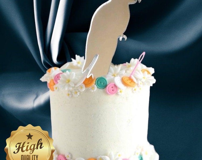 Colorful Parrot Acrylic Cake Topper – Eco-Friendly, Reusable UK Design