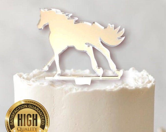 Cantering Horse Shaped Cake Toppers & Cup Cake Toppers - Several Colour Options Available, Any Bespoke Style Made