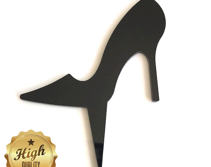 Customizable Acrylic High Heel Shoe Cake Topper: Stylish Cupcake Decoration for Any Occasion