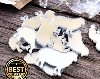 Sheep Shaped Acrylic Crafting Mirrors: Custom Colors & Sizes (Pack of 10)
