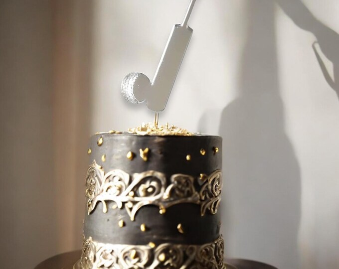 Cricket Bat and Ball Cake Topper: Bespoke Acrylic Cake Decoration